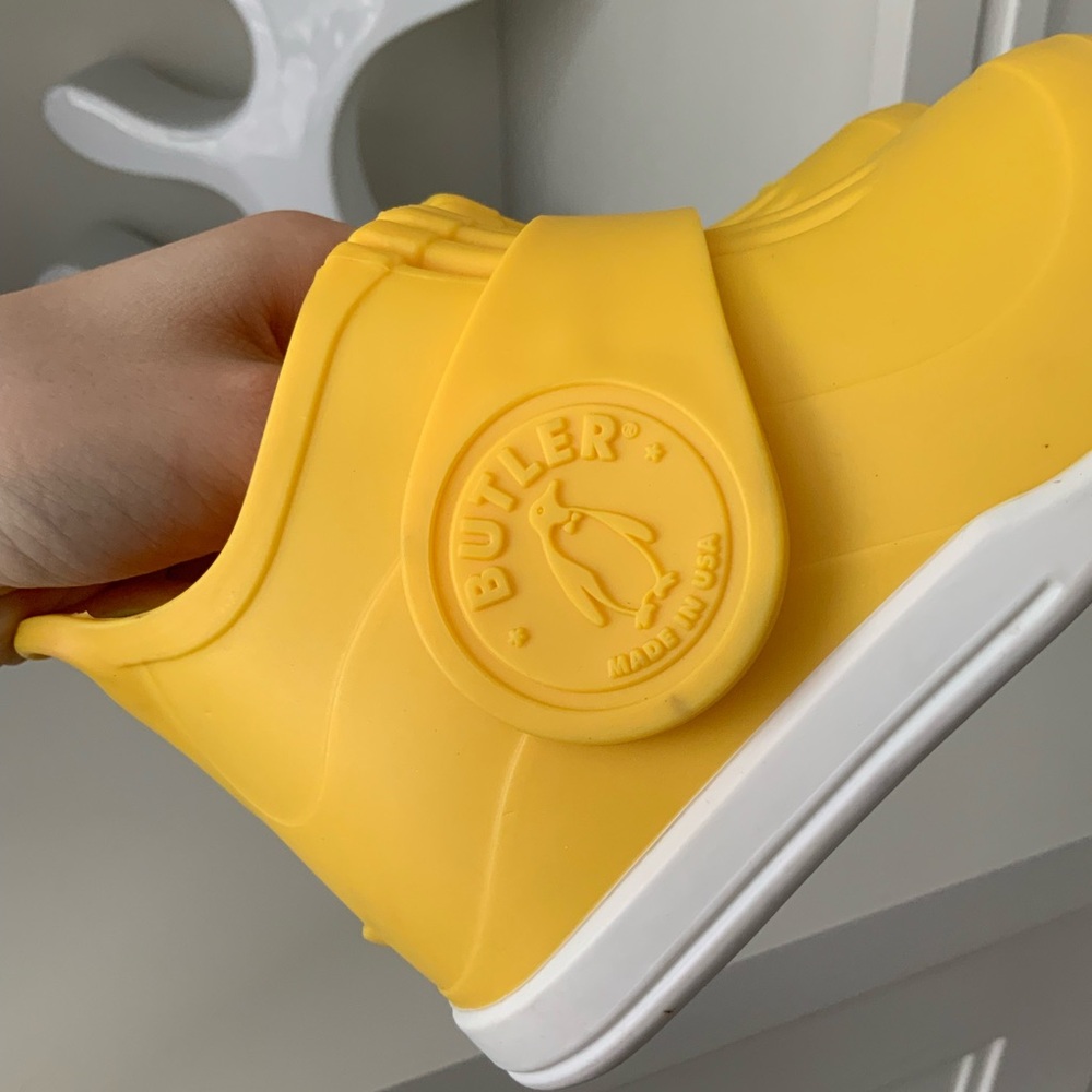 BUTLER Rockhopper Overshoe Kids Rubber Waterproof All Weather Yellow Size 5 6 7 - Picture 5 of 15